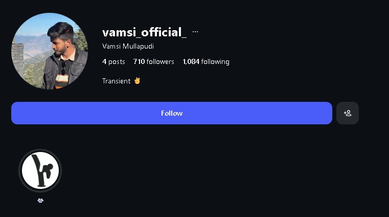 Instagram profile
